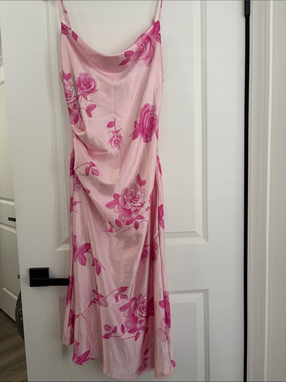 Forever 21 Pink Floral Slip Maxi Dress